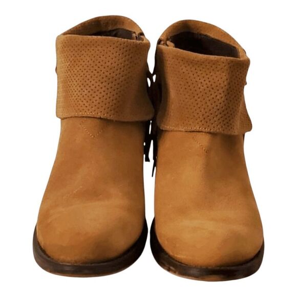 JUSTIN BOOTS Reba Brown Suede Western Boot Size 8.5B - Picture 4 of 6